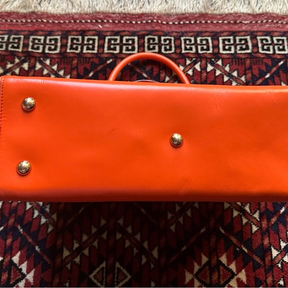 Salvatore Ferragamo Orange Box Leather Top Handle Bag. In very good condition. - Picture 10 of 14